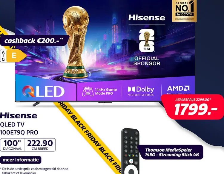 Aanbieding: Hisense 100E79Q PRO