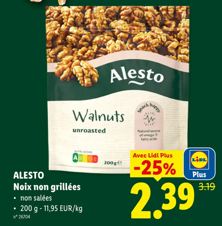 Offre: Noix non grillées