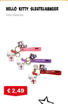 Aanbieding: Hello kitty sleutelhanger