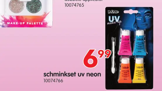 Promotie: schminkset uv neon