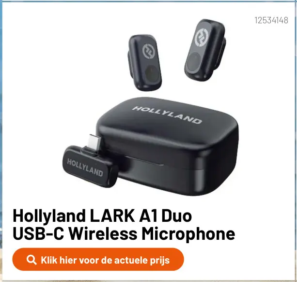 Promotie: Hollyland LARK A1 Duo USB-C Wireless Microphone