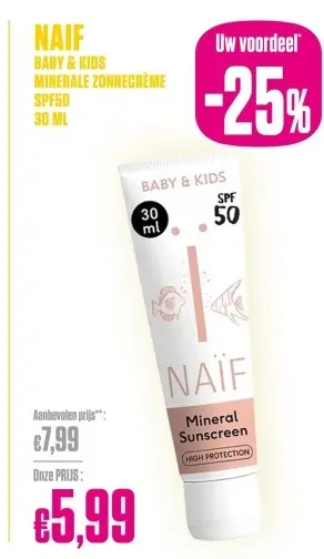 Promotie: Minerale zonnecrème