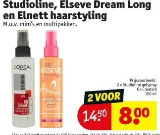Promotie: Studioline, Elseve Dream Long en Elnett haars