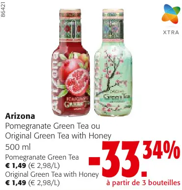 Offre: Pomegranate Green Tea ou Original Green Tea w