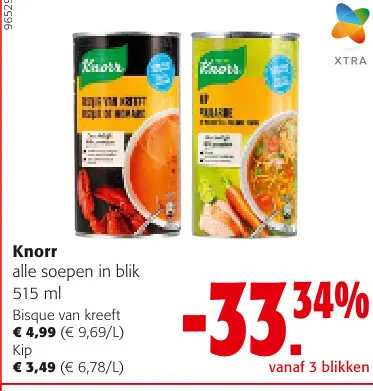 Promotie: alle soepen in blik