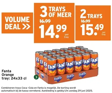 Aanbieding: Fanta Orange Tray
