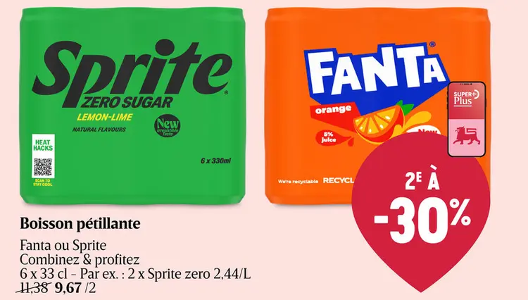Offre: Boisson pétillante