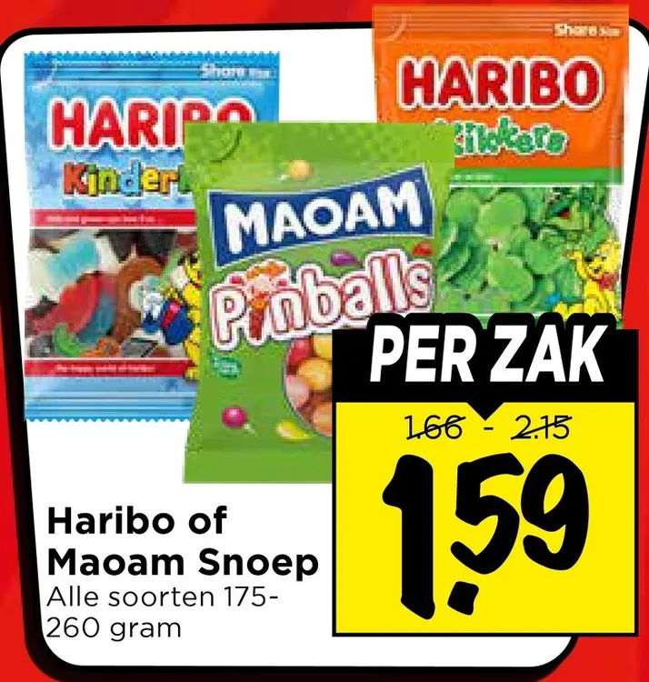 Aanbieding: Haribo of Maoam Snoep