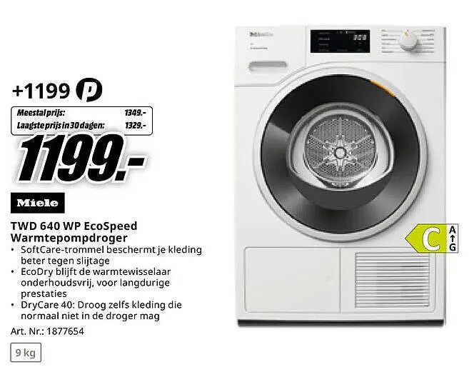 Aanbieding: TWD 640 WP EcoSpeed Warmtepompdroger