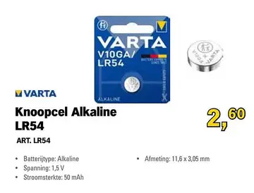 Aanbieding: Knoopcel Alkaline LR54