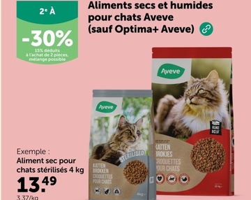 Offre: Aliment sec pour chats stérilisés