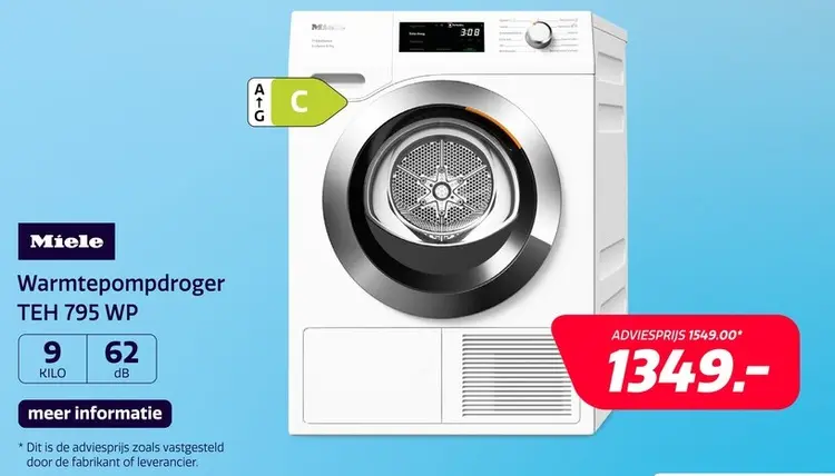 Aanbieding: Miele TEH795WP 9kg