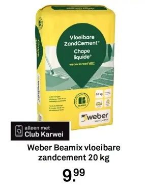 Aanbieding: Beamix vloeibare zandcement 20 kg