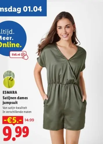 Aanbieding: Satijnen dames jumpsuit