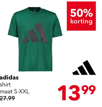 Aanbieding: Adidas M BL SJ heren T-shirt groen zwart