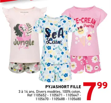 Offre: PYJASHORT FILLE