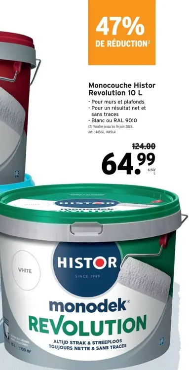 Offre: Monocouche Histor Revolution 10 L