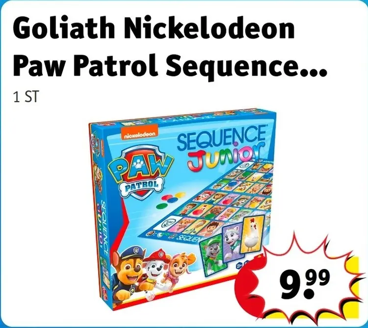 Promotie: Nickelodeon Paw Patrol Sequence Junior