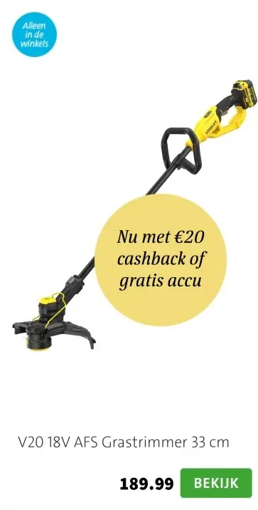 Aanbieding: V20 18V AFS Grastrimmer 33 cm