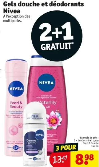Offre: Gels douche et déodorants