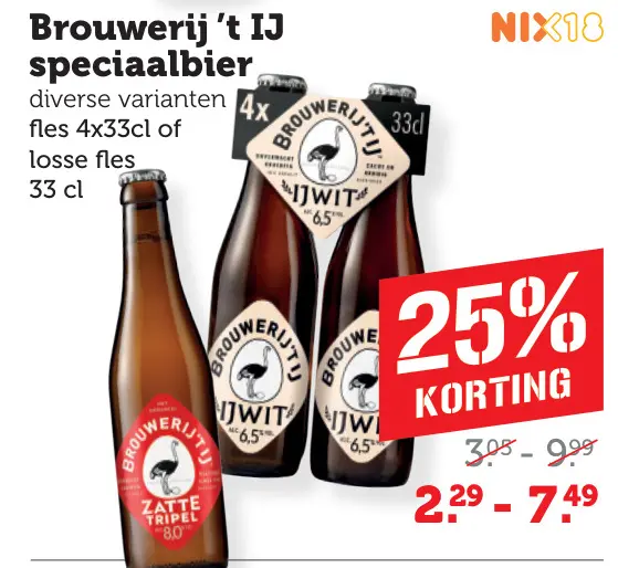 Aanbieding: Brouwerij 't IJ speciaalbier