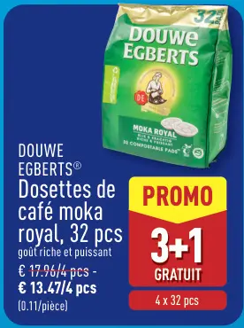 Offre: Dosettes de café moka royal