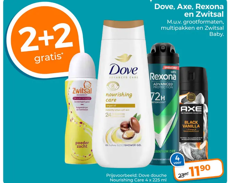 Aanbieding: Dove, Axe, Rexona en Zwitsal