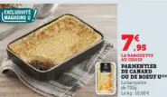 Aanbieding: PARMINTIER DE CANARD OU DE BOEUT U