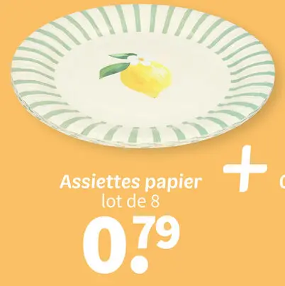 Offre: Assiettes papier