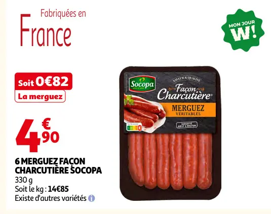 Offre: Merguez façon charcutière