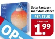 Aanbieding: Solar lantaarn met vlam effect