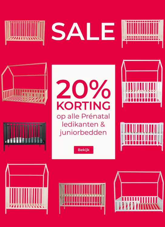Aanbieding: Prénatal ledikanten & juniorbedden
