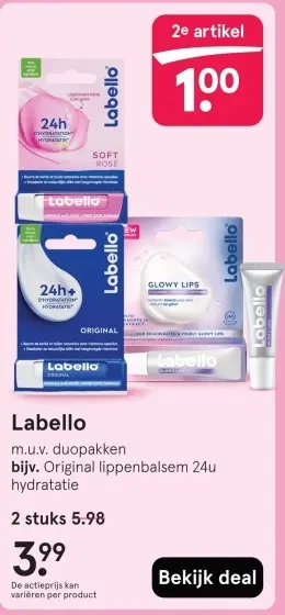 Aanbieding: Labello m.u.v. duopakken bijv. Original lippenbalsem