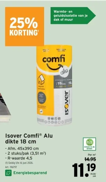 Promotie: Isover Comfi® Alu