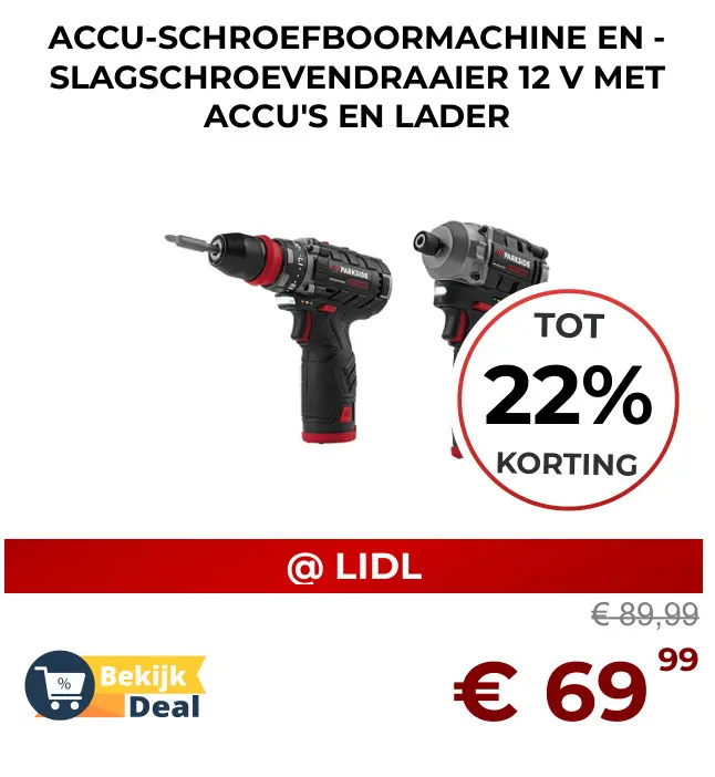 Aanbieding: Accu-schroefboormachine en - slagschroevendraaier