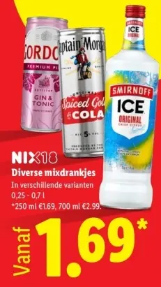 Aanbieding: Diverse mixdrankjes
