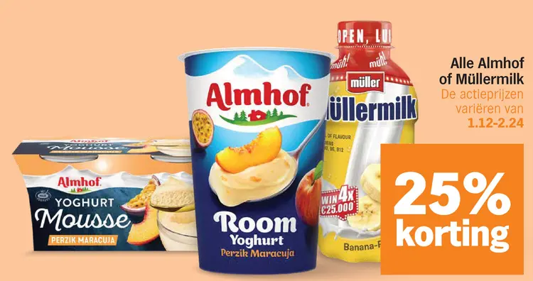 Aanbieding: Almhof Yoghurt Mousse Perzik Maracuja