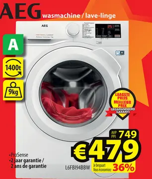 Aanbieding: AEG wasmachine / lave-linge