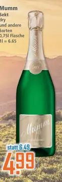 Aanbieding: Mumm Sekt dry und andere Sorten