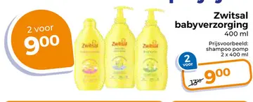 Aanbieding: Zwitsal babyverzorging shampoo pomp