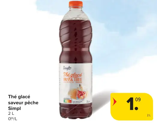Offre: Thé glacé saveur pêche
