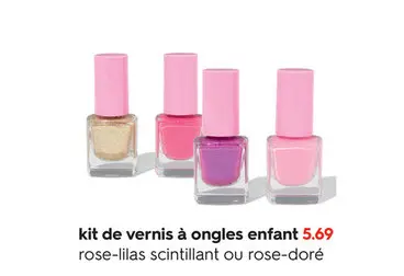 Offre: kit de vernis à ongles enfant