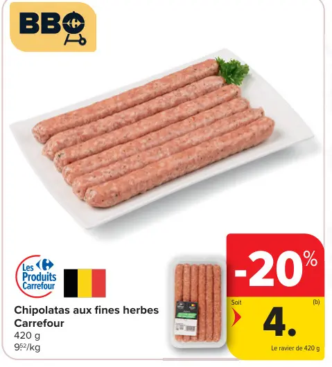 Offre: Chipolatas aux fines herbes