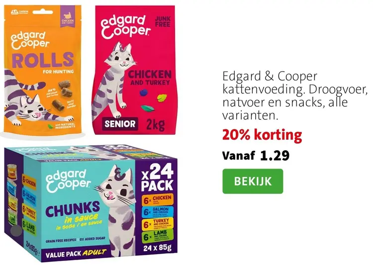 Aanbieding: Kattenvoeding. Droogvoer, natvoer en snacks, alle varianten