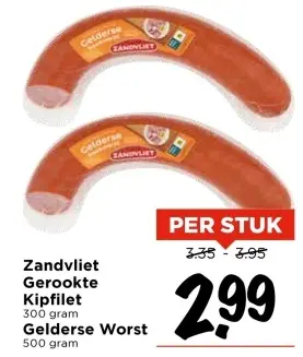 Aanbieding: Zandvliet Gerookte Kipfilet Gelderse Worst