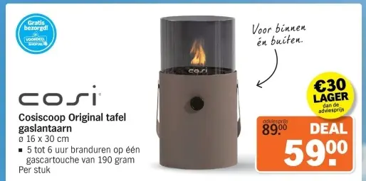 Aanbieding: Cosiscoop Original tafel gaslantaarn