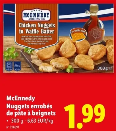 Offre: Nuggets enrobés de pâte à beignets