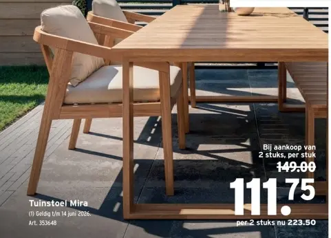 Promotie: Tuinstoel Mira