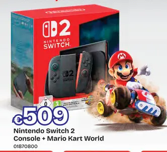 Aanbieding: Nintendo Switch 2 Console + Mario Kart World Blauw/Rood