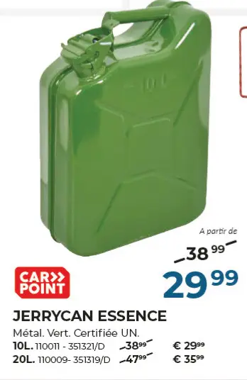 Offre: Jerrycan essence